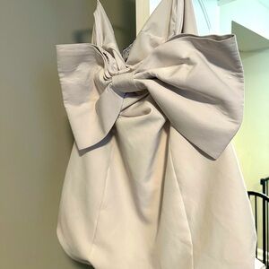 White front bow dress